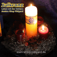 Die vorletzte Kerze des Julkranzes löschen - Asatru Ring Midgard