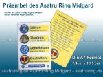 Gebetskarte Präambel des Asatru Ring Midgard Din A7